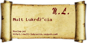 Mult Lukrécia névjegykártya